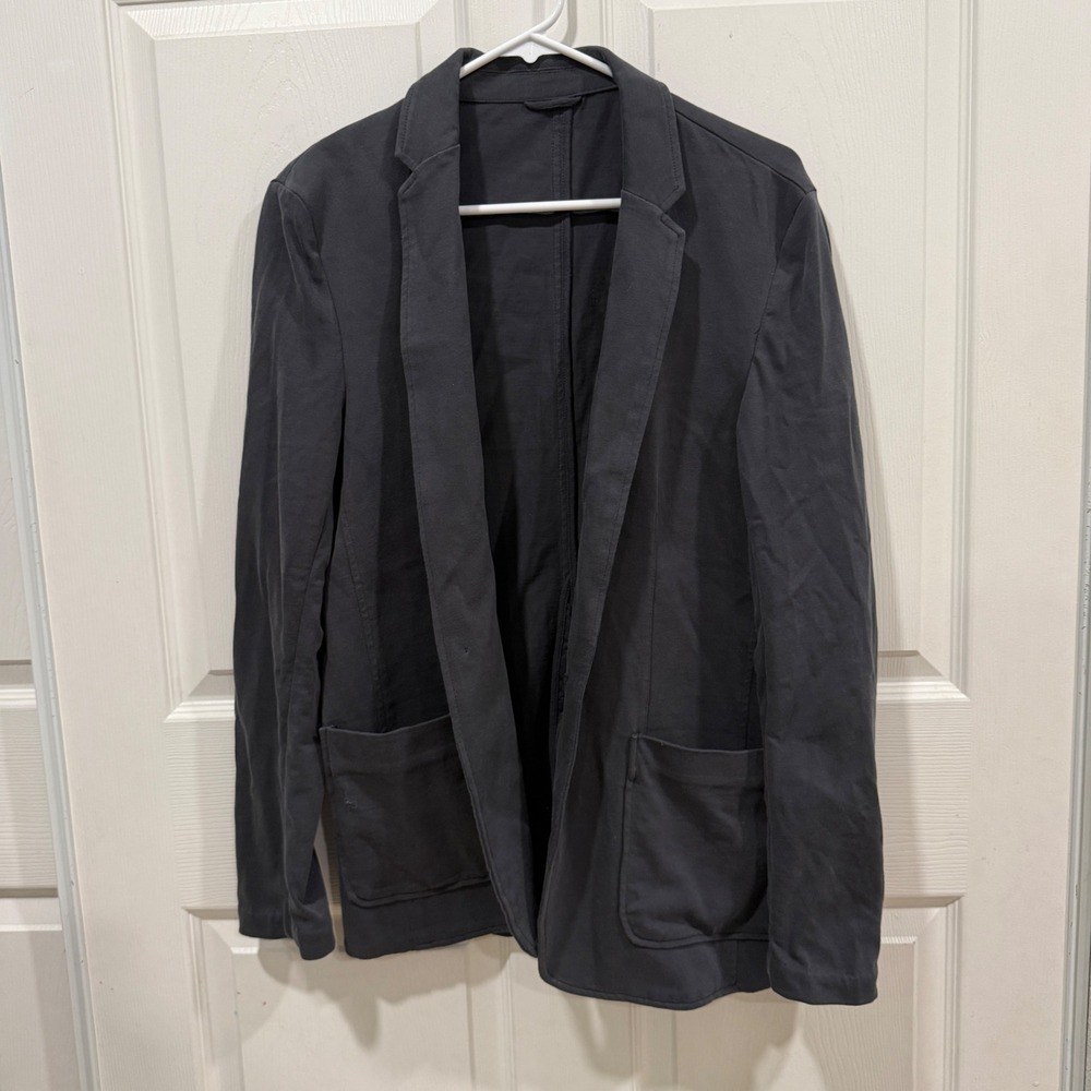 Marine Layer Mens Knit Blazer Charcoal Gray Jersey Sport Coat Size 38